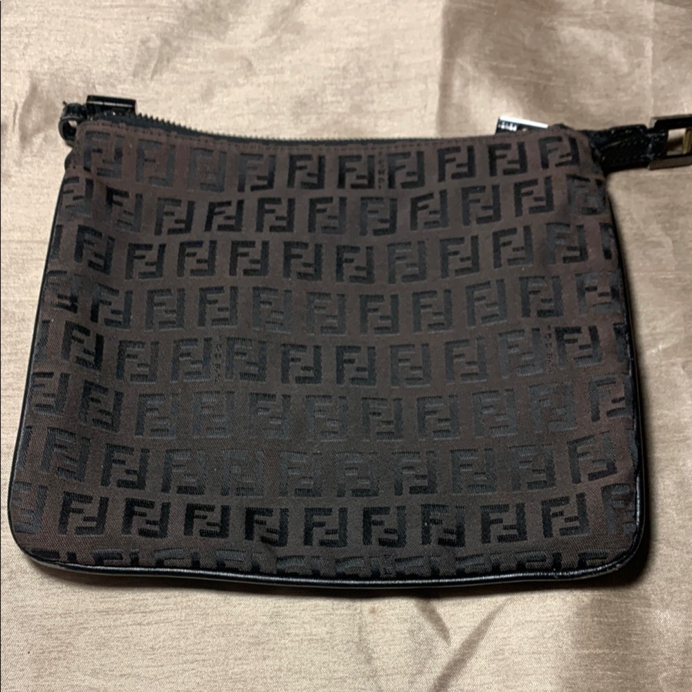 Fendi Brown Monogram Men's  pouch VGUC Authentic